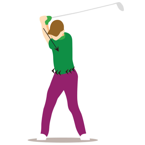 paso de tutorial de swing de golf 4