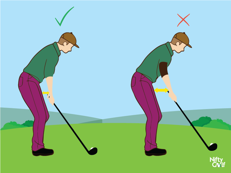 golf standing position leg distance