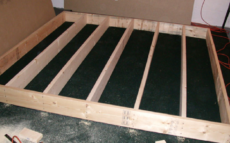 making the frame for indoor putting green