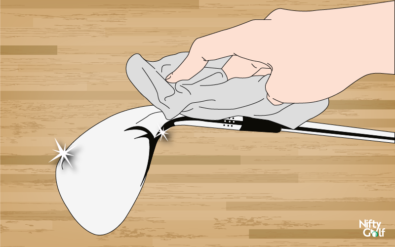 Polishing Golf Club - Step 8: Wipe off the club
