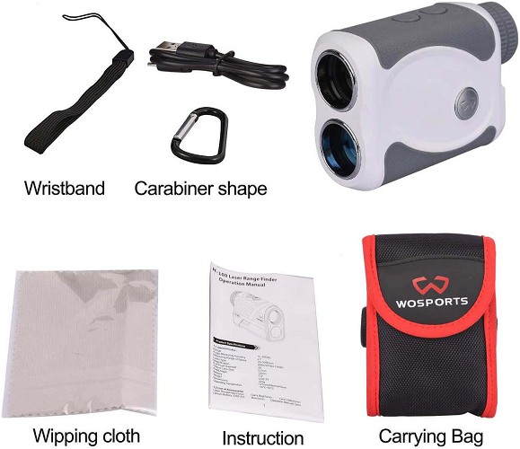 What's in the Wosports Golf Rangefinder Package