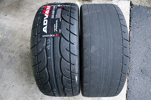 old vs new tyre
