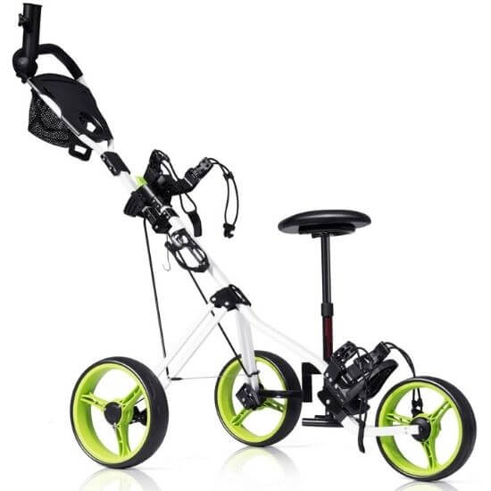 Tangkula Golf PushCart Swivel Foldable 3 Wheel review