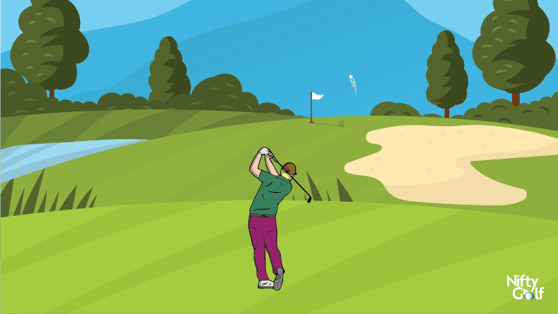 correct shot in the golf field