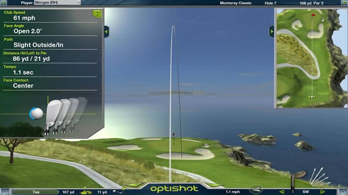 OptiShot golf simulator software