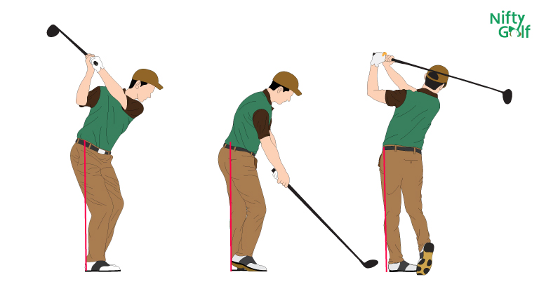 Spine angle in golf swing